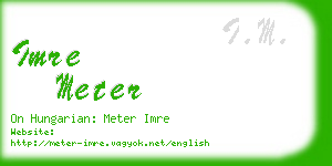 imre meter business card